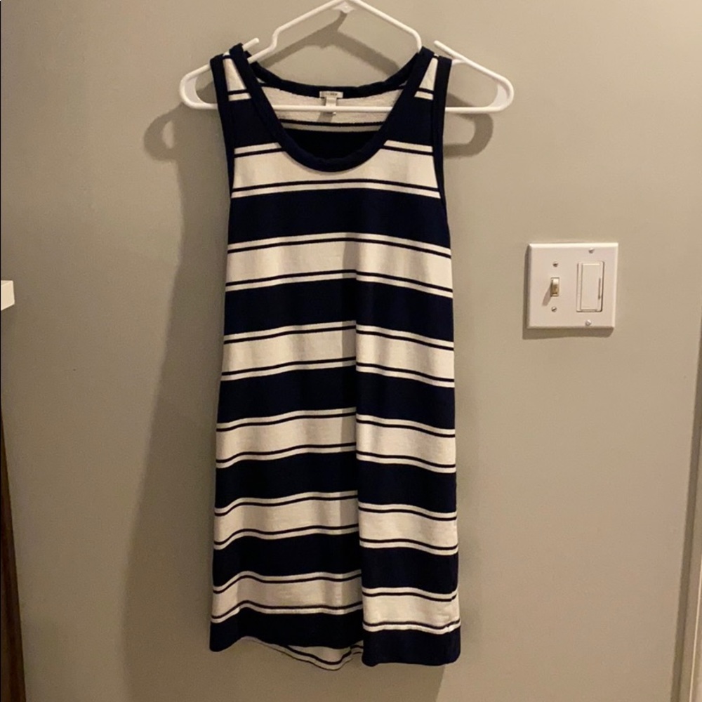 Jcrew navy and white dress size S